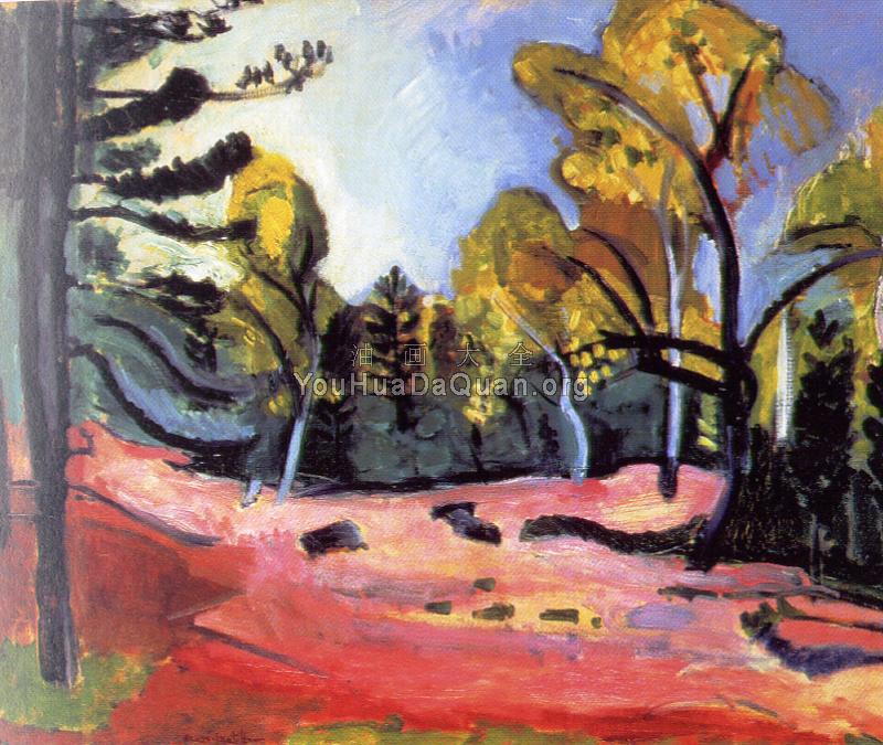 枫丹白露小树林的空地 - 亨利·马蒂斯